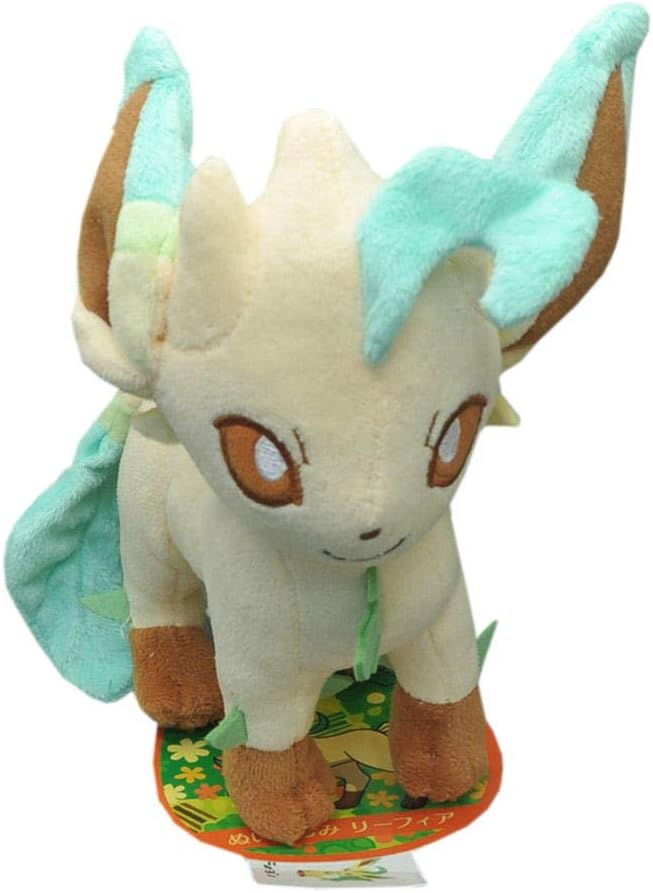 stogiit Shiny Umbreon Sylveon Umbreon Flareon Vaporeon Jolteon Eevee Espeon Leafeon Glaceon Plush Doll -Leafeon 18Cm