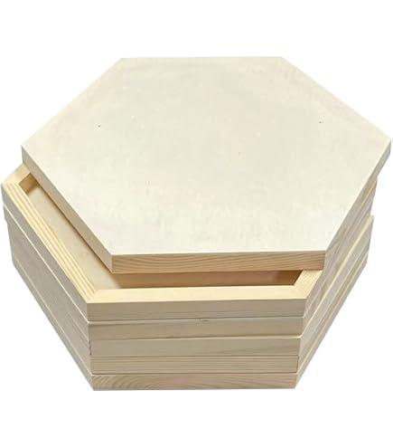 6-Pack Round Wood Canvas Panels - Unfinished Wood Circles For Painting, Resin Art, Crafts (8" & 12" Diameter)