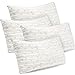Clara Clark Memory Foam Pillows 4 Pack, Queen Size Bed Pillows for Sleeping, Adjustable Pillow Shredded Memory Foam Filling for Back Stomach & Side Sleeper, CertiPUR-US, Washable Bamboo Rayon Cover