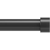 Umbra Cappa Curtain Rod, Includes 2 Matching Finials, Brackets & Hardware, 66 to 120-Inches, Black