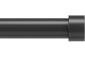 Umbra Cappa Curtain Rod, Includes 2 Matching Finials, Brackets & Hardware, 36 to 66-Inches, Black