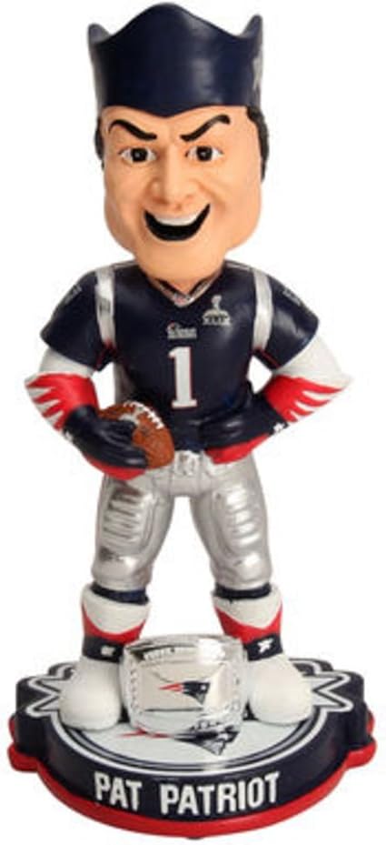 Nfl New England Patriots Mascot Super Bowl Xlix Champions Bobble Blue Bobbleheads Amazon Canada