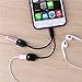 Lighting Jack Adapter Headphone Jack for iPhone 7/7 Plus iPhone 8/8 Plus iPhone X , 2 in 1 Audio Earphone Adaptor (Audio+Charge+Music Control+Phone Call) Splitter for iOS 10.3/11or Later(Black) 