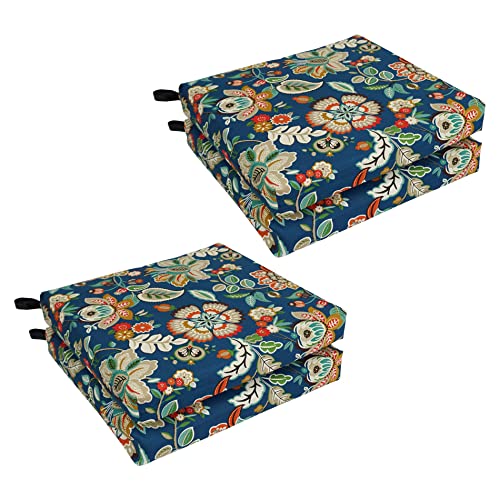 20-Inch By 19-Inch Patterned Outdoor Spun Polyester Chair Cushions (Set Of 4)  93454-4Ch-Reo-64