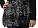 DJT Women's Scoop Neck Long Sleeve Stretchy Printed Casual Top Blouse Black