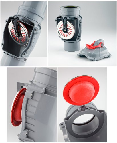 Rückstauverschluß Senkrecht 110 mm Abwasser Fall Rohr KG Klappe Rückstau Klappe – Bild 5