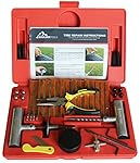 Boulder Tools Heavy Duty Tire Repair Kit - 56 Pc Set For Motorcycle, ATV, Jeep, Truck, Tractor Flat Tire Puncture Repair
