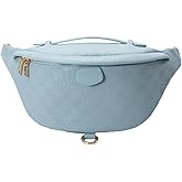 Xehuro Women's Checkered Multi Color Fanny Pack - Chest Bag Daypack Bum Bag (Blue)