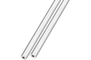 METALLIXITY 6063 Aluminum Tube (6mm OD x 2.5mm ID x 300mm L) 2Pcs, Aluminum Round Tubing - for Home Furnishing, Machinery, DIY Handicraft