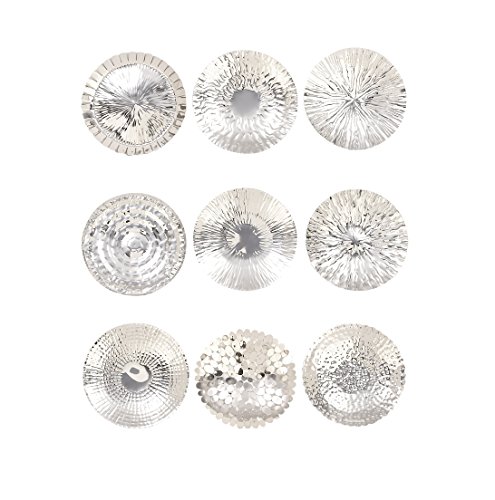 Deco 79 90872 Stainless Steel Wall Platters (Set of 9), Silver