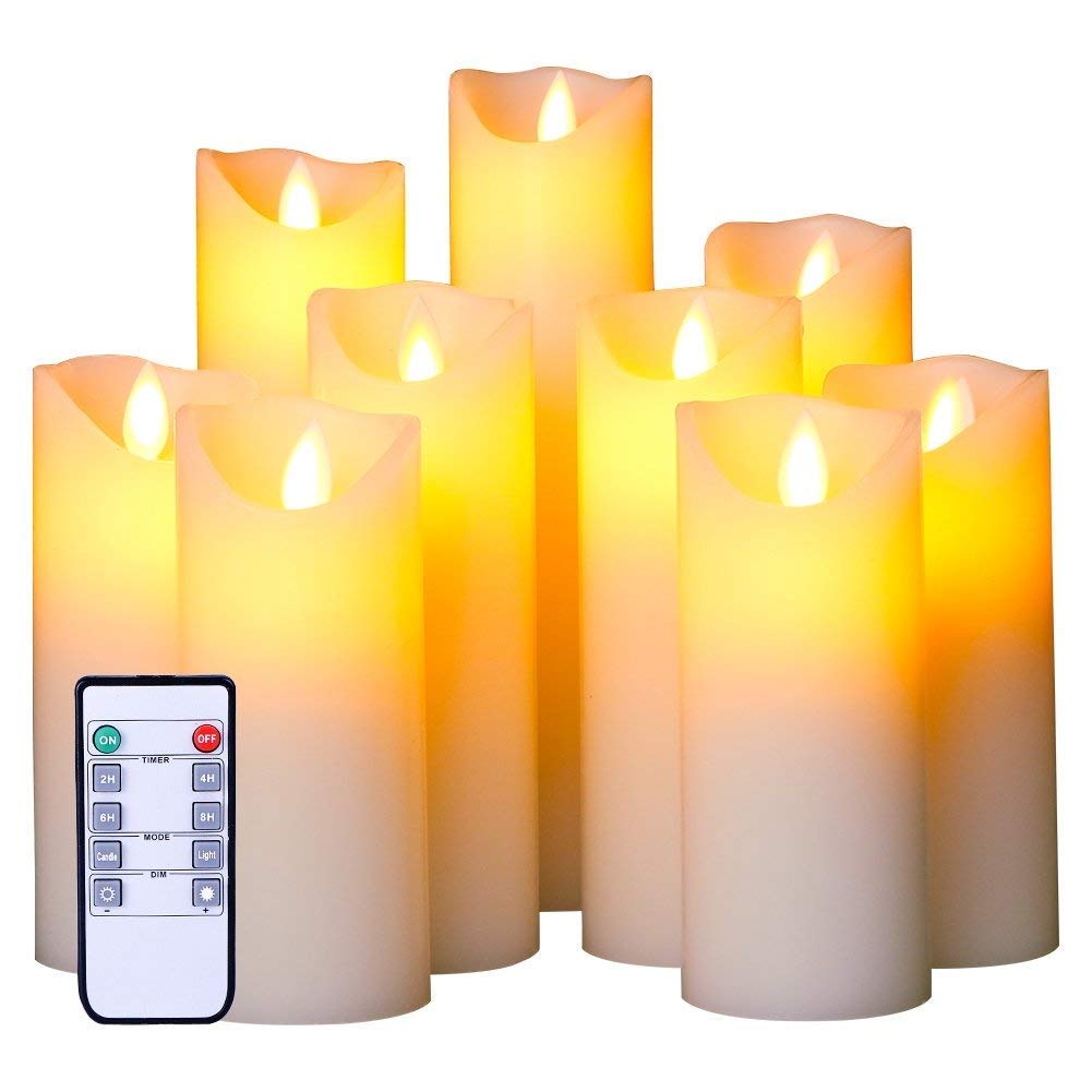 Buy Flameless led Candles Flickering Light Pillar Battery Operated