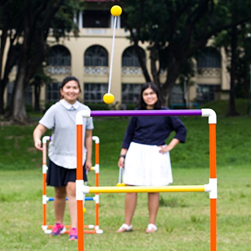 Harvil Premium Ladder Toss Game Set. Includes Golf Bolas, 2 Targets, and Carrying Case
