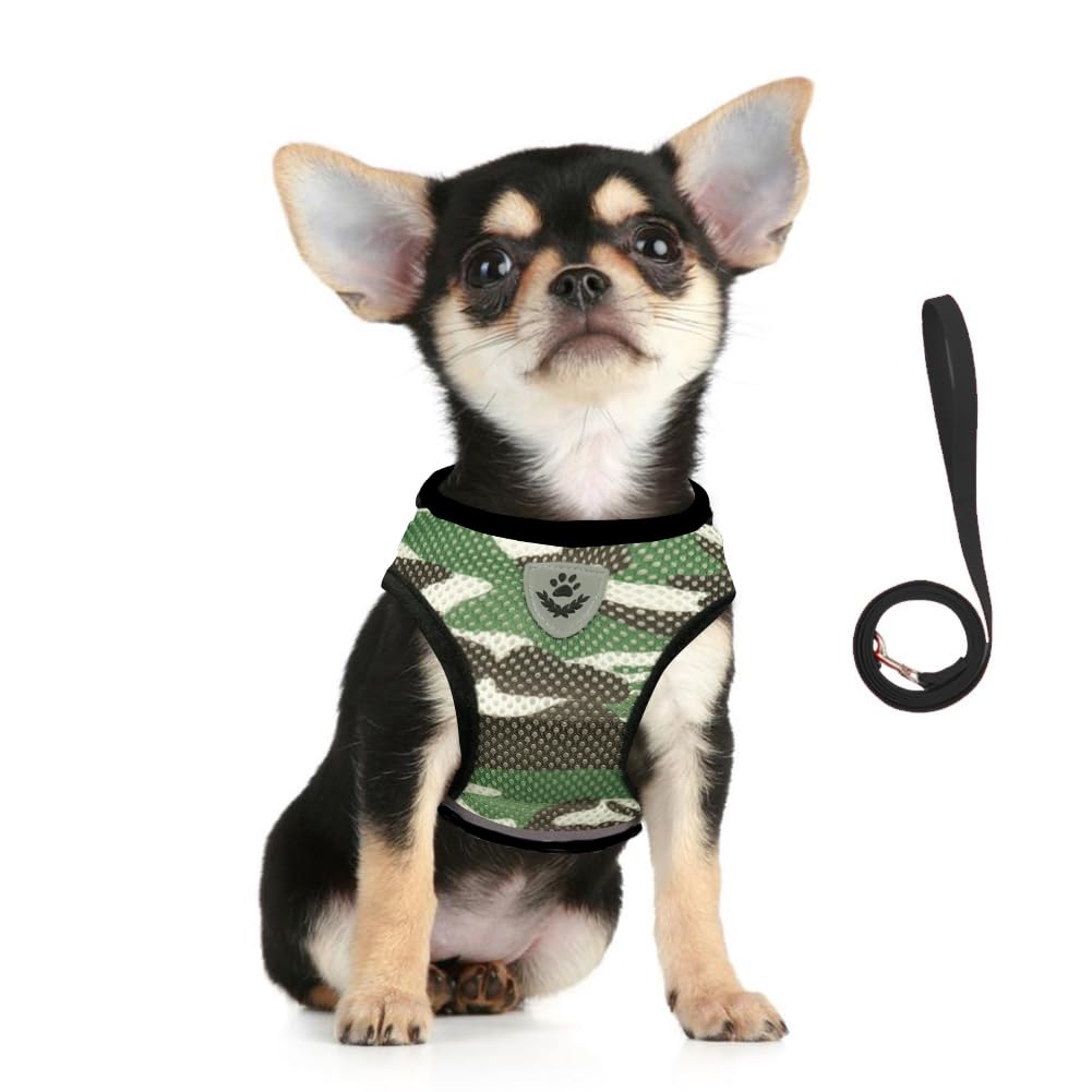 Photo 1 of ***MISSING LEASH*** FEimaX Dog Harness and Leash Set for Walking, Soft Mesh Adjustable Easy Control Lightweight Cat Vest Harnesses with Reflective Strips, Escape Proof Small Dogs Cats Vests
