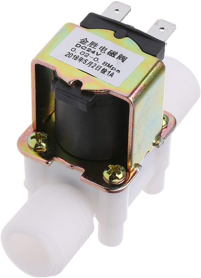 BIlinli Electric Solenoid Valve Magnetic N/C Water Air Inlet Flow Switch 1/2" DC 24V