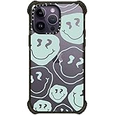CASETiFY Ultra Impact iPhone 14 Pro Max Case [5X Military Grade Drop Tested / 11.5ft Drop Protection] - Aqua Smile Transparent - Clear Black