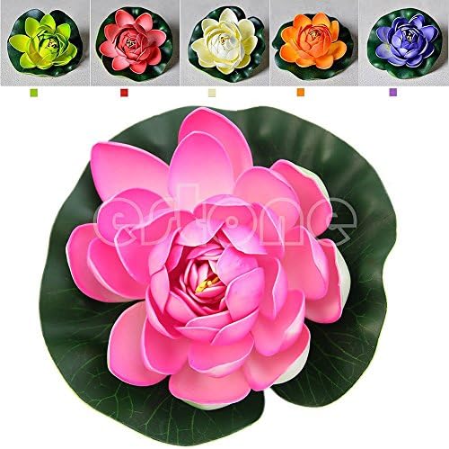 New Floating Lotus Flower Tank Aquatic Fish Ornament Aquarium Garden Pond Decor New 1xPcs Random Color Set31
