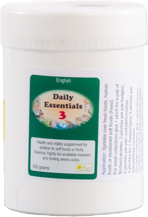 Daily Essentials 3 400g (On-Food Bird Vitamins) - The Birdcare Company