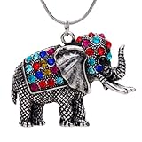 YAZILIND Necklace Plated Silver Elephant Pandent Necklace:27.5In Pendant:2In