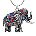 YAZILIND Necklace Plated Silver Elephant Pandent Necklace:27.5In Pendant:2In