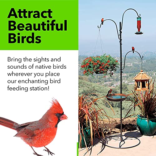 Yard Butler Pot Hanging System and Bird Feeding Station Outdoors