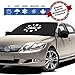 Windshield Cover for Ice and Snow - Fits Most Cars, Trucks, Minivans, SUVs and F150s - Weatherproof and Windproof Ear Flaps, Adjustable Suction Cups, Strings and Mirror Covers (45X64)