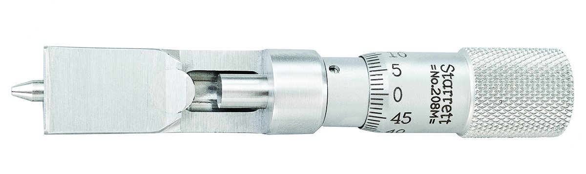 Starrett 208DZ Stainless-Steel Can Seam Micrometer With Depth Gauge, 0