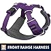 Ruffwear, Front Range Dog Harness, Reflective Soft Padded Everyday Harness with Dual Leash Clips, Adjustable and Lightweight Fit for Training or Walking for All Dogs, Tillandsia Purple, X-Small