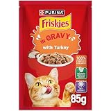 Purina Friskies Turkey Chunks in Gravy Wet Cat Food Pouch 85g