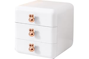 Organiseur de tiroir de bureau, boîte de rangement élégante en plastique de grande capacité pour bijoux, accessoires, bureau,