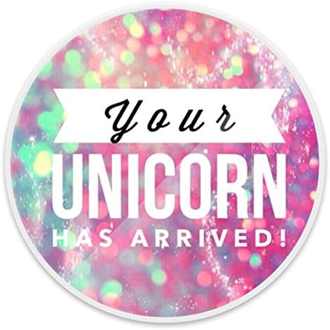 Personalized Custom Mounts and Holder, Expanding Stand Pop Grip Mount Sockets for Cell Phones,Smartphones and Tablets - Unicorn Glitter White