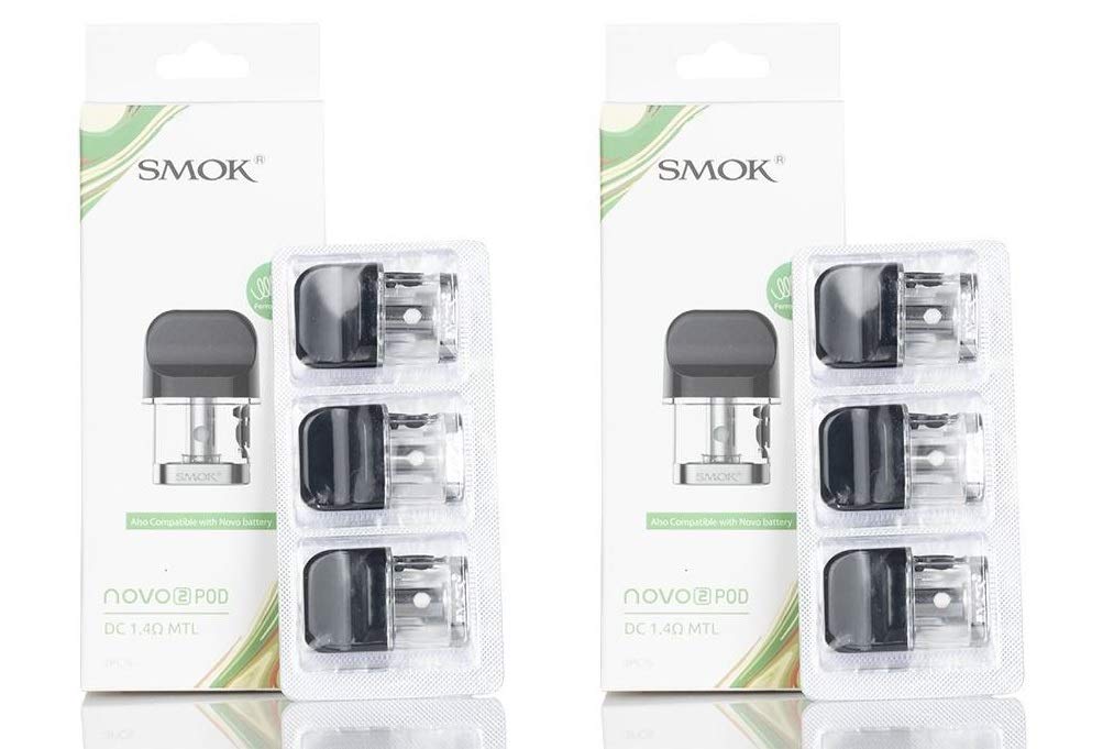 SMOK Novo 2 DC MTL Pod, 1.4Ohm, Replacement Pods, Works WIth Novo 2 Kit, Novo 2S Kit, Novo 2X Kit, Novo 2C Kit, 2mL Capacity, 2X Economy Packs, No Nicotine