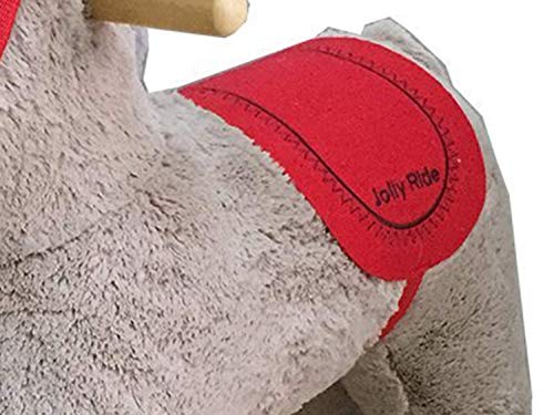 Dunjo® Schaukelpferd Esel | Plüsch Baby Schaukel-Esel | Schaukeltier | 74x30x64cm | aus Holz mit Soundmodul – Bild 5