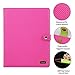 Elvana Pink Padfolio, Business Portfolio with Business Card Holder, Phone Pocket, iPad Pocket, Minimalist Style, Faux Leather, Letter Size