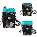 Dog Treat Pouch Training Poop Travel Bag with Collapsible Holder & Adjustable Belt Shoulder Strap Perfect for carrying Pet Food, Toys & Water + FREE BONUS Massage Ball & 2 Poop waste Bag Dispensers.
