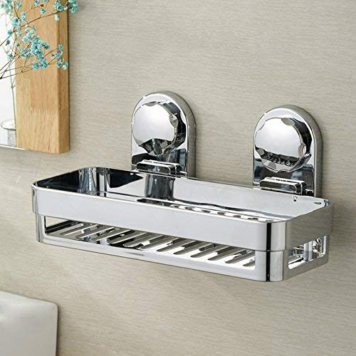 Shower Caddy with Super Strong Suction Cups Rustproof Bathroom Caddy Wall Shelves Kitchen Storage Basket Holder