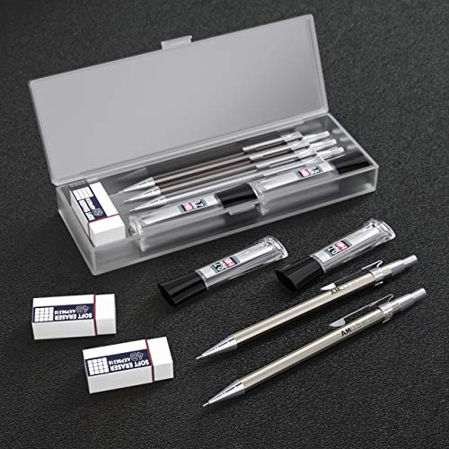Nicpro 6 PCS Artist Mechanical Pencils Set with Case, 0.5 & 0.7 mm