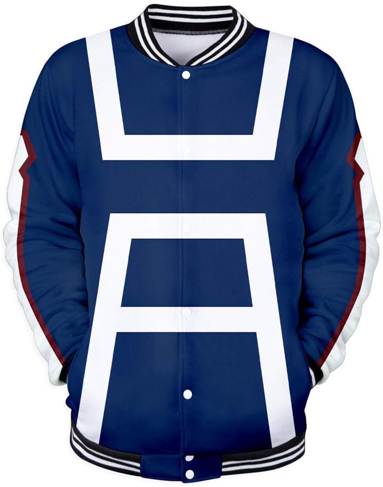 My Hero Academia Hoodie Sweatshirt Cosplay Costume Battle Suit Jacket,S