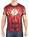 DC Comics Mens Flash Suit Up Sublimated Costume T-Shirt (X-Large) Red