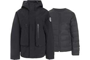 LOLA PIU Women 3-in-1 Waterproof Ski Petite Jacket, Water-Resistant Insulated Winter Coat with Duck Down Liner for Snowboard