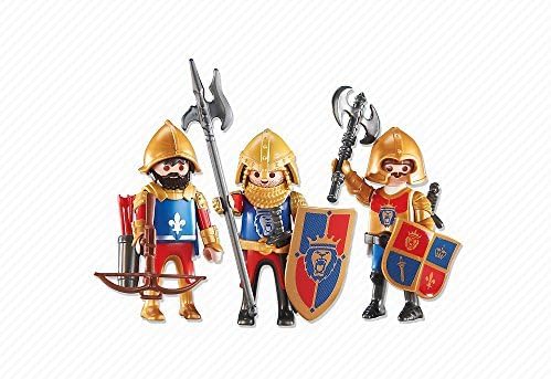 Playmobil 6379. 3 Caballeros del Leon: Amazon.es: Juguetes y juegos