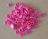 100 Sets KAM Size 20 T5 Resin Plastic Snaps Buttons Fasteners Punch Poppers for Cloth Diaper/Bibs/Unpaper Towels/Nappies/Buttons/Mama Pads (B47 - Neon Pink)
