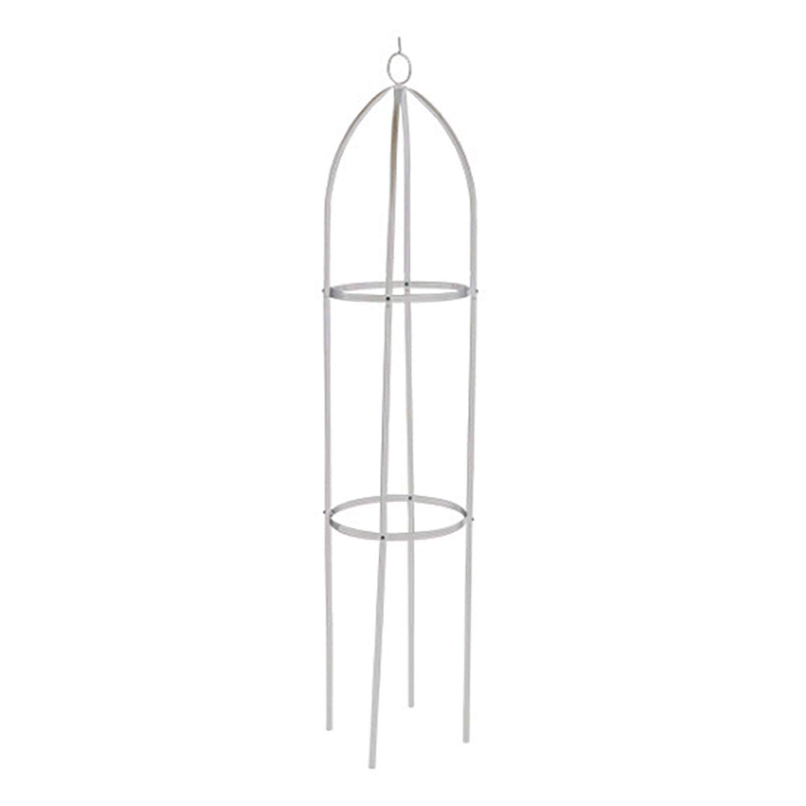 SJDWDX Tower Obelisk Plant Trellis - Plant Support Stakes - Garden Obelisk Trellis for Climbing Plants Frame, Potted Vines and Rose (White)