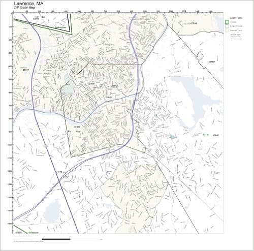 Lawrence Ma Zip Code Map Zip Code Wall Map Of Lawrence, Ma Zip Code Map Laminated: Amazon.com:  Office Products