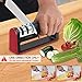 Kitchen Knife Sharpener - 3-Stage Wheel System Knife Sharpening Tool to Repair and Polish Blades - Sharpens Dull Knives Quickly, Easily, Safely (black)
