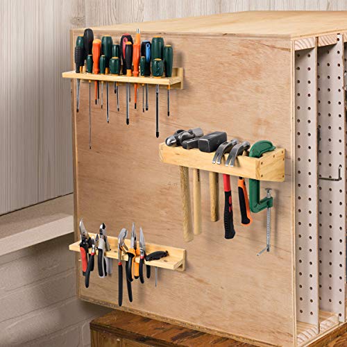 Screwdriver Tools Storage Rack, Wooden Screwdriver Organizer Wall Mount
