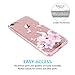 JAHOLAN Compatible with iPhone SE 2022/2020, 7, 8, 6/6S Case, Cute Girl Floral Design Clear Slim TPU Case with IMD Technology