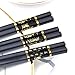 Foster 5-Pairs Fiberglass Dishwasher-safe Chopsticks (Blossom of Richness - Gold & Black)