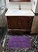 Yimobra Lively Color Bath Rugs XL 31.5 X 19.8 Inch Soft Non Slip High Absorbent Bathroom Mats Purple with Red (Presented Wall Hooks 3 Pack)
