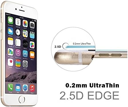 Leyconn Glass Premium Screen Protector For Iphone 6 /6s Plus (5.5 inch), Full Cover Edge to Edge 0.2mm Ultrathin ,9H,2.5D Oleophobic Surface