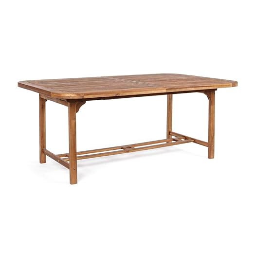 Scaramuzza Modo Tavolo Da Giardino Allungabile In Legno Di Acacia Cm 150 200 8 Posti Rifinito Ad Olio Per Esterno